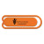 Custom Standard Clippy Paper or Bag Clip - Orange 