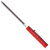 Custom Pocket Screwdriver - Rev 1/8" Flat Tip 0 Phillips Blade w/Button Top - Red 