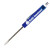 Custom Pocket Screwdriver - 1/8" Flat Tip Blade Magnet Top - Translucent Blue 