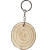 Custom Natural Wood with Rings Keyring - Laser - Back View