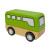 Custom Wooden Bus - Green Side View
