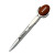 Custom Football Squeeze Top Pen - Silver 
