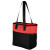 Custom Sydney 12 Can Cooler Tote Bag - Red With Black Back View