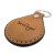 Custom Faux Leather Keyring Teardrop - Brown Side View