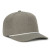 Custom High crown performance cap - Heathered Smoke/White