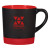 Custom 12 Oz Two Tone Americano Mug - Black With Red 