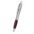 Custom Satin Pen - Silver With Burgundy