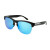 Custom "CAMBRIA" Recycled Half Frame Reflective Sunglasses - Blue 