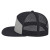 Custom 7 Panel Trucker Mesh Back Cap - Black With Gray Side View