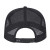 Custom 7 Panel Trucker Mesh Back Cap - Black With Gray Back View