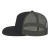 Custom 7 Panel Trucker Mesh Back Cap - Black With Charcoal Side View