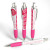 Custom Retractable Performance Pen with Clip - Pink