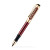 Custom Solid Brass Ballpoint Twist Metal Pen - Satin Gold/Translucent Burgundy