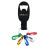 Custom Keychain Bottle Opener with Carabiners - Black