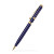 Custom Brass Ballpoint Twist Metal Pen - Translucent Blue 