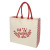 Custom Catalina 10 oz. Cotton Canvas Tote Bag - Natural With Red