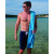 Custom Superior Weight Colored Beach Towel - Turquoise Lifestyle