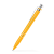 Custom Aluminum Ballpoint Click Metal Pen with Silver chrome accents - Yellow