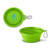 Custom Collapsible Pet Bowl With Carabiner - Lime 