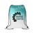 Custom Prisma Eco Friendly Gradient Drawstring Bag - Tahiti Blue 