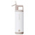 Custom Grosche International Inc. 20 oz. Alpine Flip N Sip Insulated Water Bottle - Cream White Open Cap 