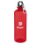 Custom 20 Oz. Ormond RPET Bottle with Carabiner Lid - Translucent Red 