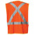 Custom X-Back Breakaway Mesh Vest - Orange Back View