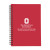 Custom Eco Rubber Spiral Notebook - Red