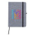 Custom Full Color RPET Heathered Journal with pen loop - Grey