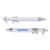 Custom Caliper Pen - White with Silver