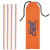 Custom Reusable Straws in Full Color Drawstring Pouch - Orange