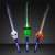 Custom Light Up Fiber Optic Halloween Wands - All Color