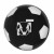 Custom Soccer Ball Stress Reliever - Black with white