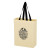 Custom Natural Cotton Canvas Grocery Tote Bag - Natural with black