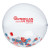 Custom 16" Red, White and Blue Color Confetti Filled Clear Beach Ball 