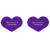 Custom Heart Mints & Picks - Translucent Purple 
