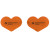 Custom Heart Mints & Picks - Translucent Orange 