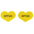 Custom Heart Mints & Picks - Solid Yellow 