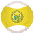 Custom Full Color Fido Flier Dog Rope Toy - Yellow With White 