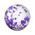 Custom 16" Purple and White Color Confetti Filled Round Clear Beach Ball - Back View