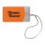 Custom Two Tone Luggage Tag - Orange With Silver 