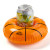 Custom Inflatable 7" Basketball Beverage Coaster - Orange In Use 
