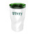Custom 14 Oz Stainless Steel Twisting Tumbler with lid - White/Green 