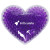 Custom Heart Shaped Hot/Cold Gel Pack - Purple 