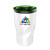 Custom Full Color 14 Oz Stainless Steel Twisting Tumbler with lid - White/Green