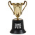 Custom Award Trophy - 5" W x 3" H - Metalic gold with Black