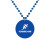 Custom Medallion Bead Necklace - Royal Blue 