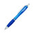 Custom Smooth Writing Pen with Rubber Grip - Blue