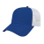 Custom Two-Tone Trucker Mesh Back Cap - Faux Leather Applique - Royal/white
