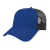 Custom Two-Tone Trucker Mesh Back Cap - Faux Leather Applique - Royal/black